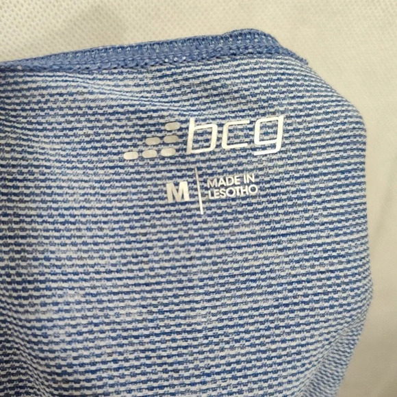 BCG Blue Tank Top Women Size M Sleeveless Athletic Workout Open Back - Picture 5 of 7